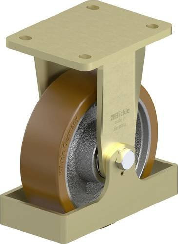 Blickle Schwerlast-Bockrolle BS-GB 160K-FS in Silber mit 160 mm Rad-Durchmesser und 800 kg Tragfähigkeit - Bild 1