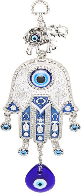 GoolRC Blaues Auge Auto Hängeornament als Schutz-Handamulett in Blau und Weiß - Bild 1