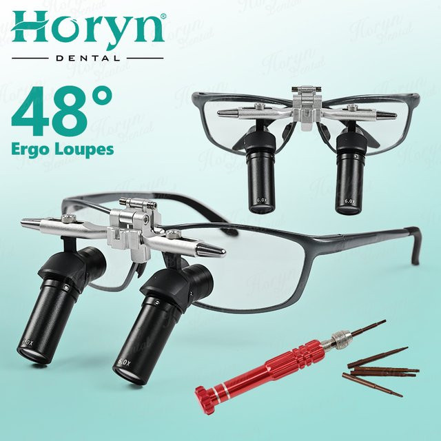 horyn Chirurgische Lupen 4x 5x 6x, 48° Ergo - Bild 1