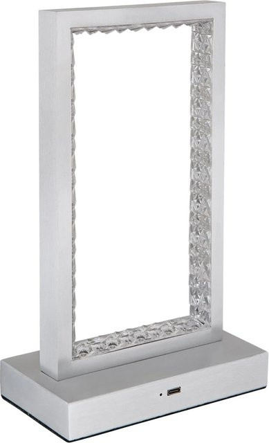 Globo LED-Tischleuchte Samega in Silber, Aluminium Matt, dimmbar, B/T/H: 14 x 7,5 x 23 cm - Bild 1