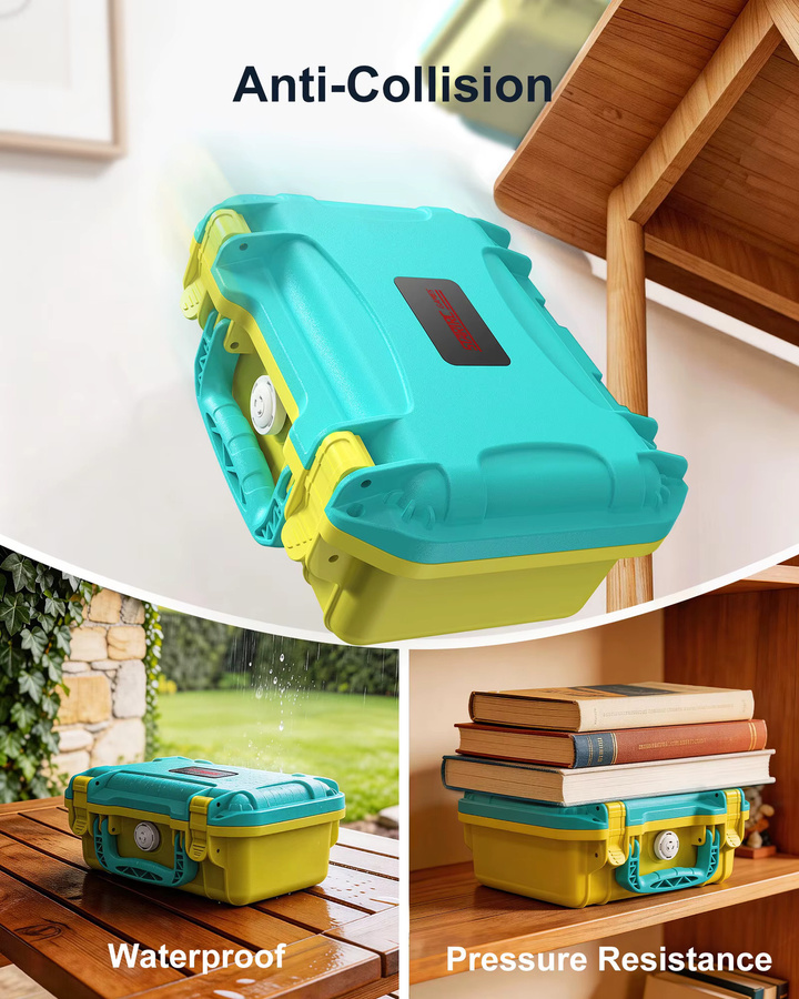 DEVASO Hartschalen-Tragetasche für Nex Playground Game System, wasserdichte Aufbewahrungsbox und Outdoor-Schutzhülle, Grün - Bild 5