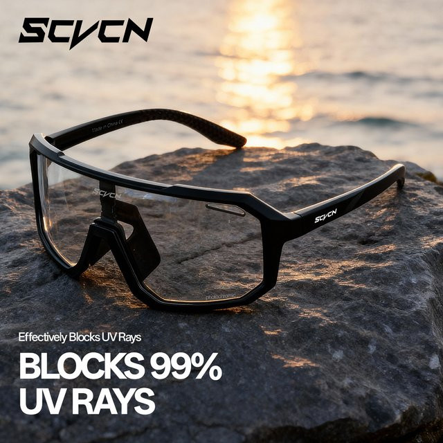 SCVCN Sportsonnenbrille, Unisex, Vollrand, Kunststoff - Bild 1