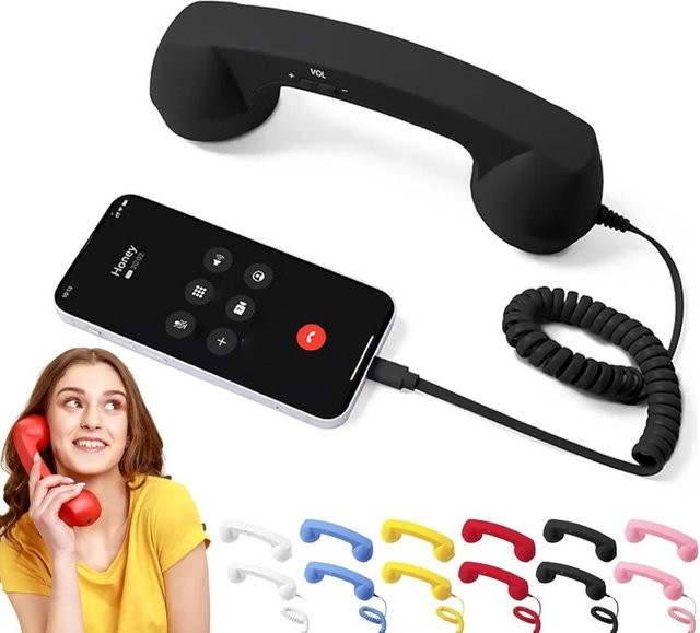 DITIPOO Mikrofon-Telefonhörer mit USB-C-Anschluss in Rot - Bild 1
