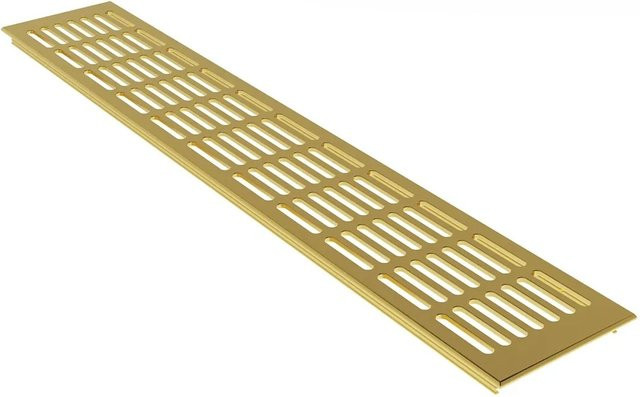 MS Beschläge Zuluftgitter aus Aluminium in Gold matt, B: 500 mm, H: 100 mm - Bild 1