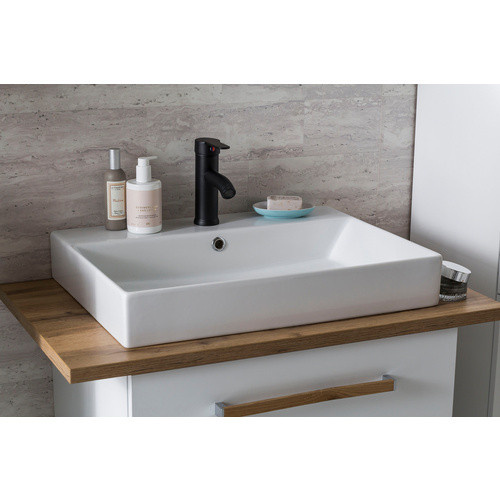 Schildmeyer Waschtisch Duo aus Keramik in Weiß, B/T/H: 102,2 x 61,5 x 50,0 cm - Bild 3