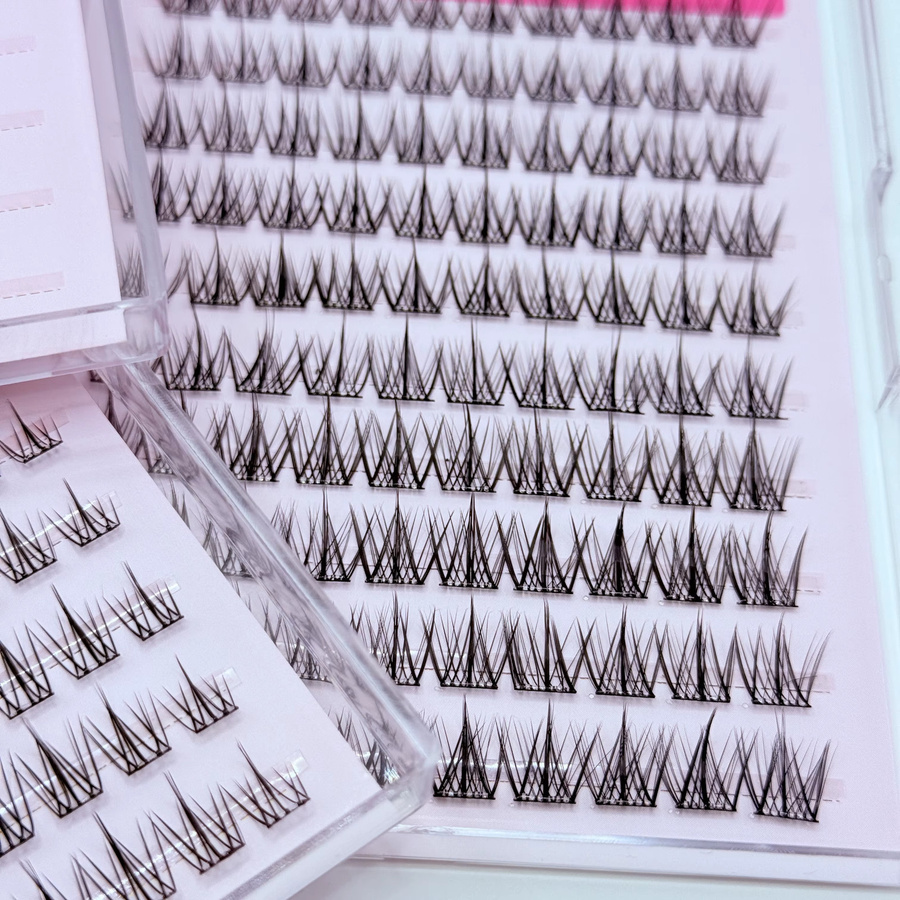 Selbstklebende Wimperncluster, natürlich, Unisex - Bild 2