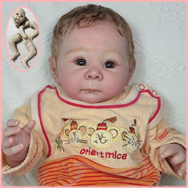 NPK Lizzy Reborn-Puppen-Set, unfertige unbemalte unmontierte Blanko-Puppenteile, 19 Zoll - Bild 1