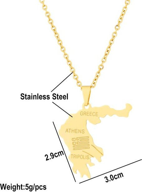 Wucifang Jewelry Halskette mit Anhänger, Edelstahl, Bicolor, 45 cm, Unisex - Bild 1