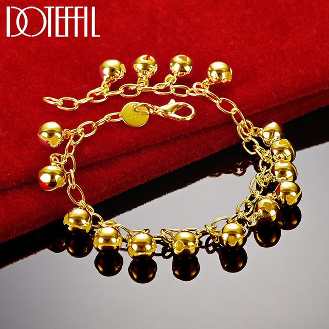 Doteffil Perlenkette Armband, Silber, Gold, Perle, Damen - Bild 1