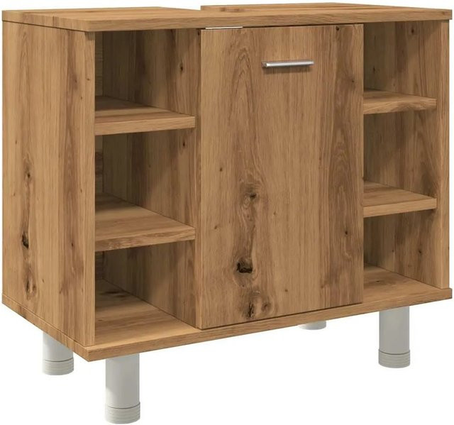 vidaXL Badschrank Artisan-Eiche, Wandmontage, Farbe Braun, B/T/H: 60 x 32 x 53,5 cm - Bild 1