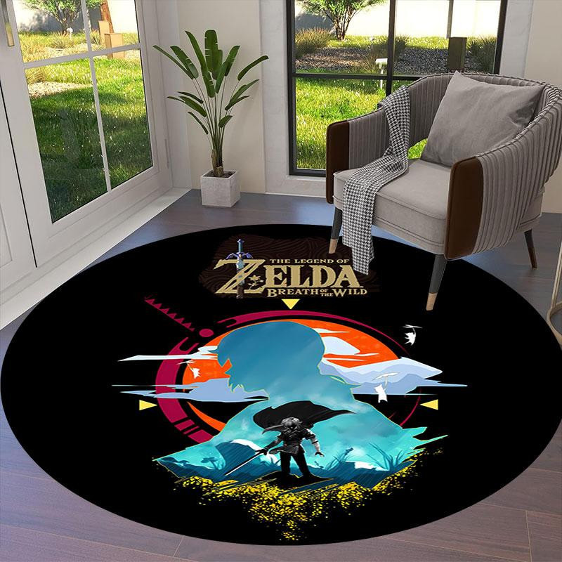 Runder Zelda Teppich von My City Home für Wohnzimmer, Schlafzimmer und Spielzimmer, rutschfest, Durchmesser: 150 cm - Bild 5