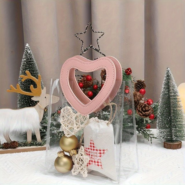 Transparente PVC-Herz-Geschenktüten für Hochzeit, Geburtstag und Feiern in 2 oder 4 Stück - Bild 1