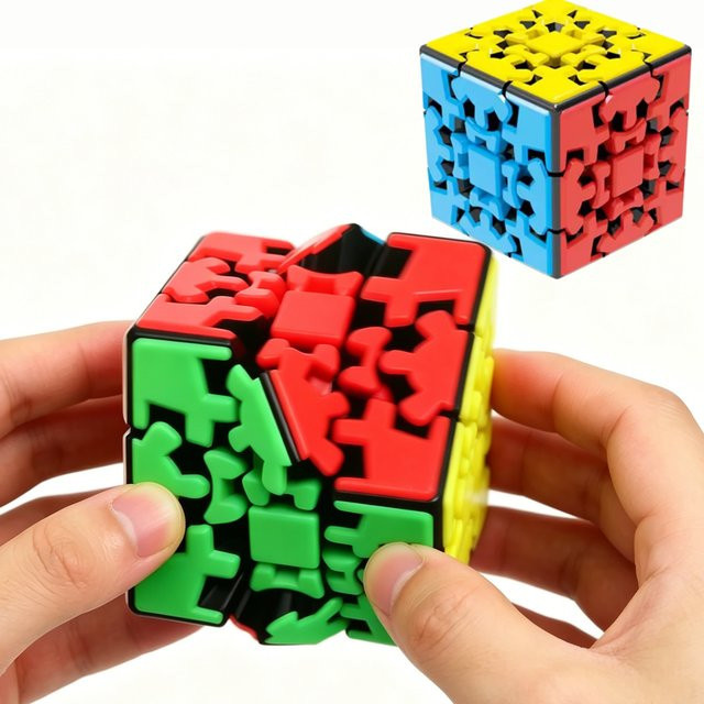 Meade Zauberwürfel 3x3x3 Speed Pyramide Zylinder Kugel, Puzzle, ab 6 Jahren - Bild 1