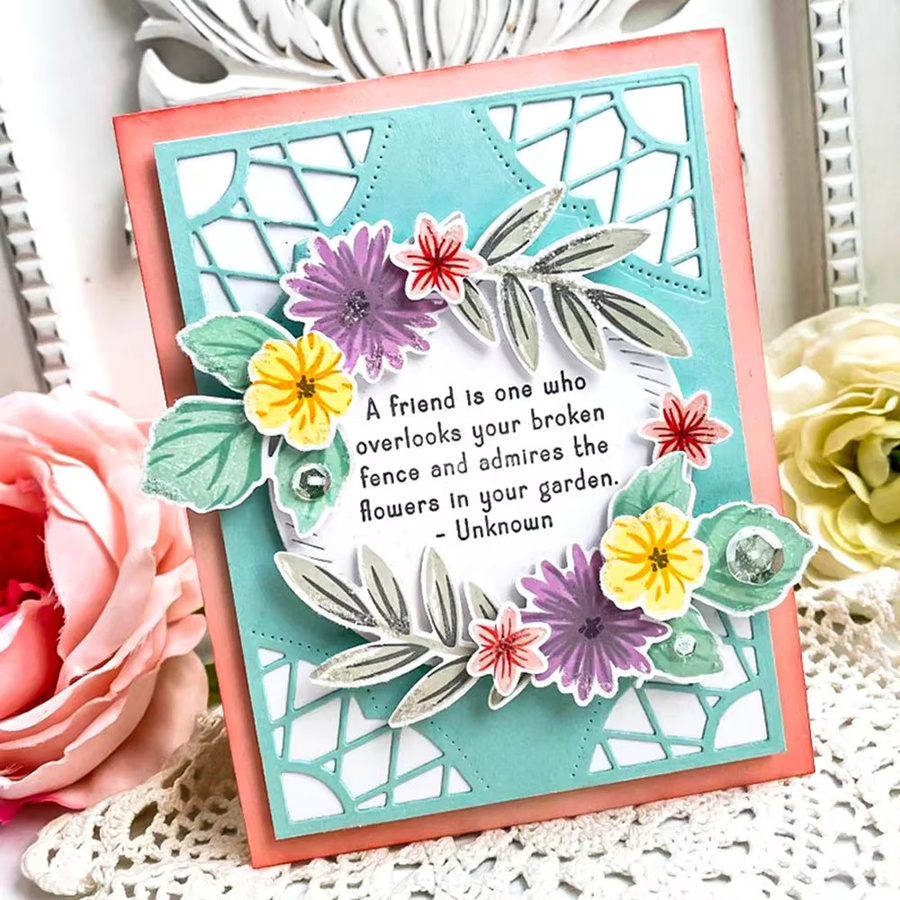 Metall Stanzformen für DIY Scrapbooking und Bastelarbeiten mit Flamingo, Blättern und Blumen Motiven - Bild 2