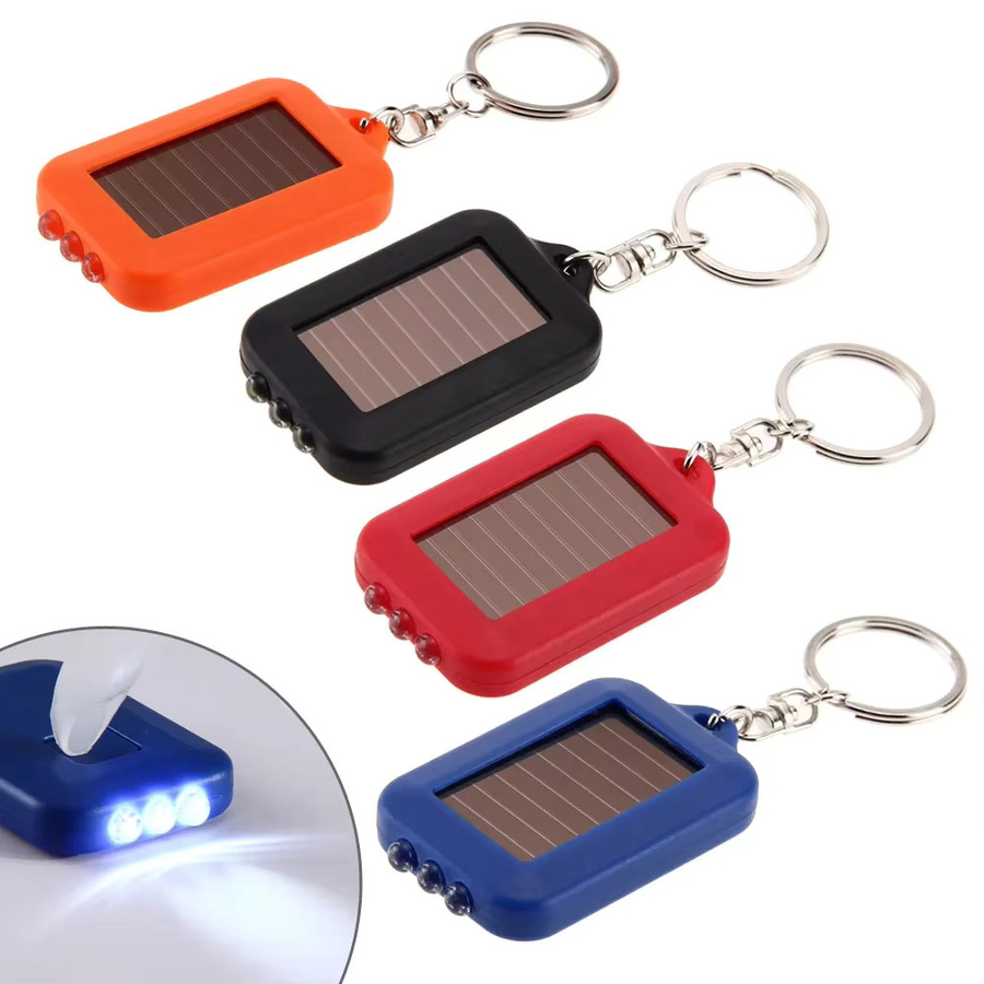 POCKETMAN Mini Solar LED Schlüsselanhänger Taschenlampe in Schwarz - Bild 3