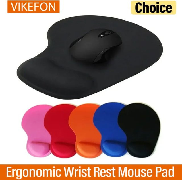 VIKEFON Ergonomisches Mauspad mit Handgelenkauflage in Schwarz - Bild 1