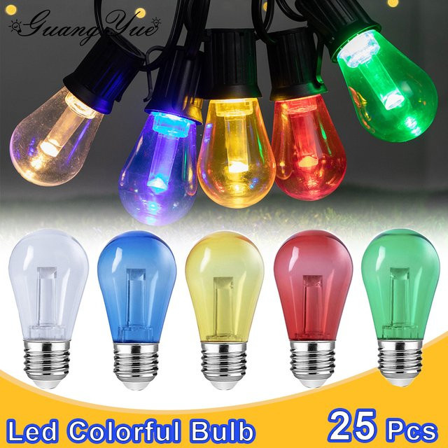 Grensk S14 LED-Dekolampe E27, bunt RGB, 2W, 220V, austauschbar aus Kunststoff - Bild 1
