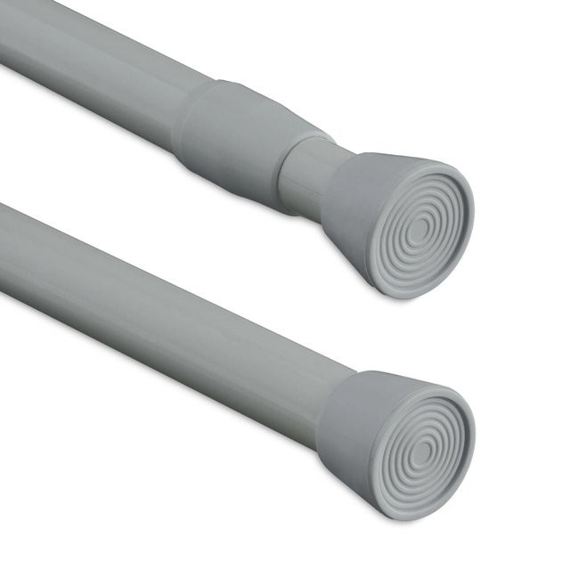 Relaxdays Teleskopstange aus Edelstahl in Grau, verstellbar von 66 cm bis 110 cm - Bild 1