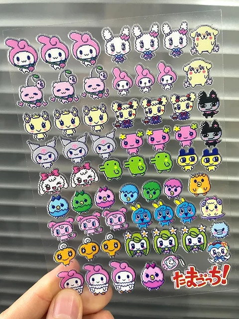 Sanrio Nagelaufkleber, Cartoon-Muster, Glänzend, Multicolour - Bild 1