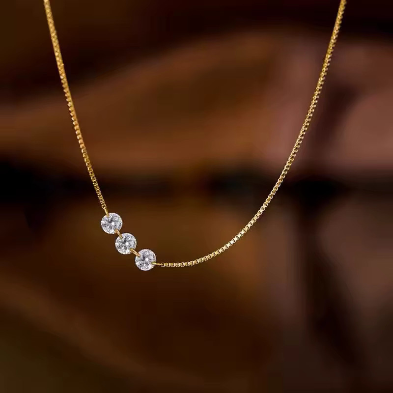 Tumium Halskette 925 Silber, 18K Vergoldet, Zirkonia, Damen - Bild 2