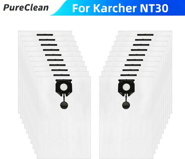Kärcher Fleece-Filterbeutel für NT 30/1, NT 30/1 Ap L, NT 30/1 Tact Te L, Farbe: Weiß - Bild 1