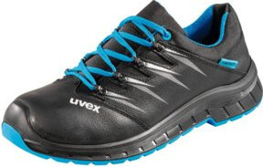 Uvex 2 trend S3 Sicherheitshalbschuh aus Leder in Schwarz-Blau, Größe 45 - Bild 1