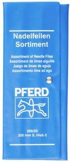PFERD Präzisions-Nadelfeilen-Set 12-teilig in blauer Rolltasche, Länge: 200 mm, Schweizer Hieb 0, grob - Bild 1