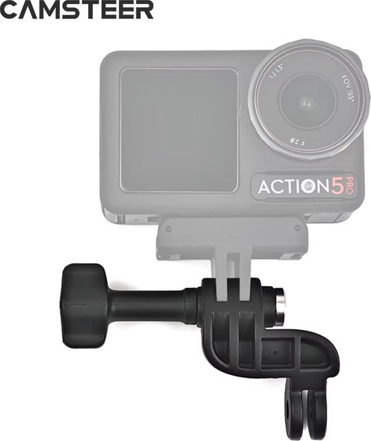 CAMSTEER Objektivwinkel-Mittelhalterungsadapter in Schwarz für GoPro, Insta360 Ace Pro2, One RS und DJI Action Kamerazubehör - Bild 1