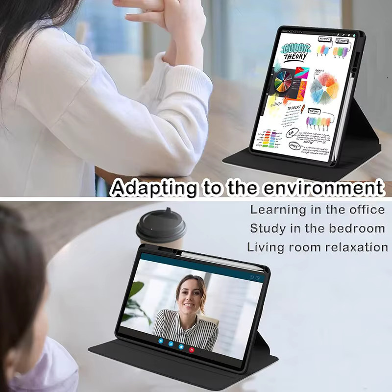 Apple iPad Schutzhülle mit Rotationsfunktion in Schwarz oder Grau für iPad Pro, Air und Mini Modelle - Bild 3