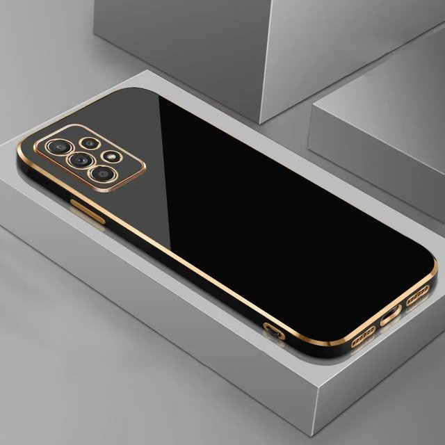 Galvanisierte Silikonhülle für Samsung Galaxy A-Serie in Schwarz - Bild 1