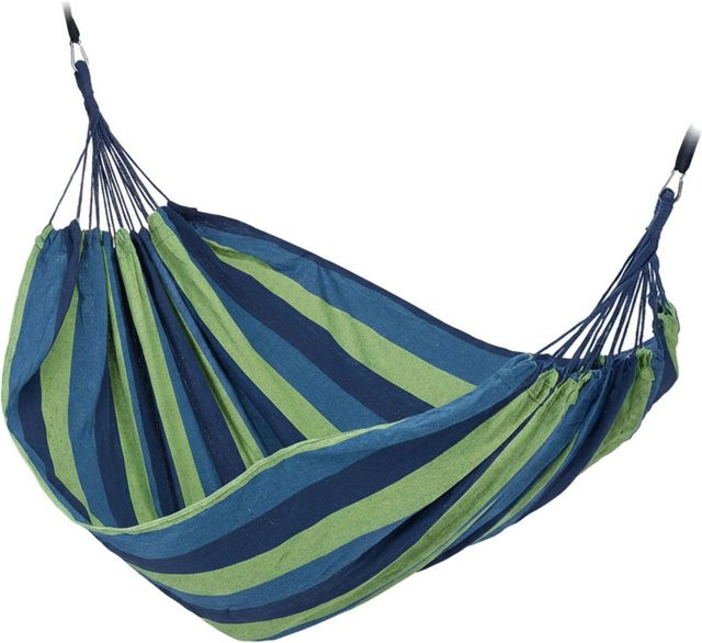 Relaxdays Hängematte aus Baumwolle und Polyester in Türkis mit einer Traglast von 300 kg, Breite: 150 cm, Länge: 200 cm - Bild 1
