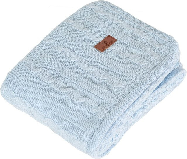 Cangaroo Babydecke Sherpy aus 100 % Baumwolle, Blau, B: 100 cm, T: 75 cm - Bild 1