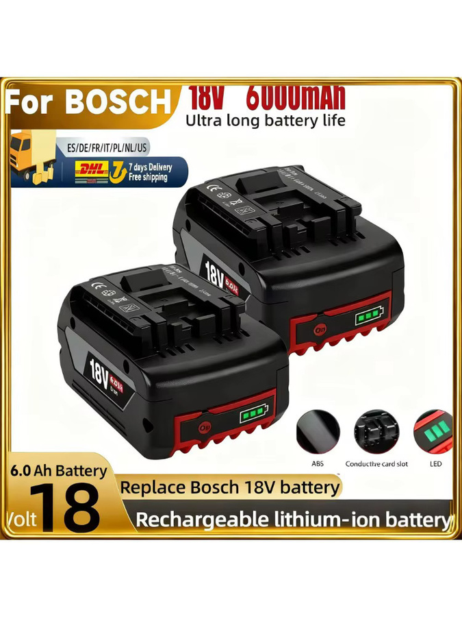Bosch Original 18V Lithium-Ionen Akku mit 6,0 Ah in Schwarz - Bild 7