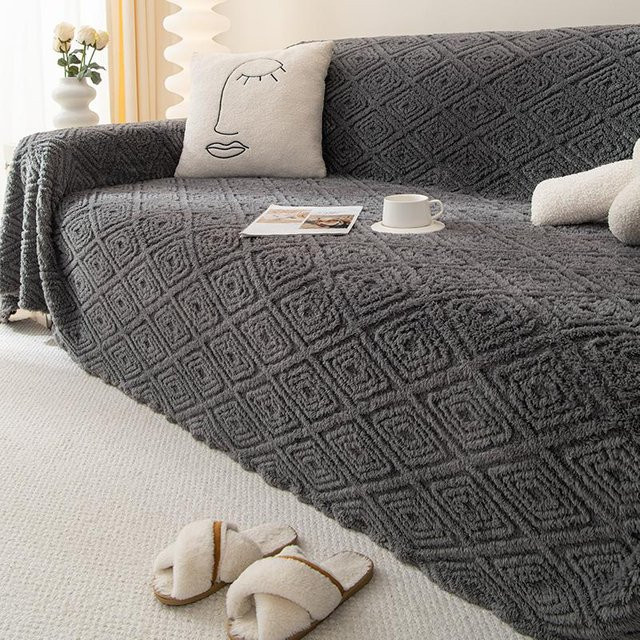 Universal Sofaüberwurf aus Plüsch, kratzfest und rutschfest, B/B: 180 x 130 cm - Bild 1
