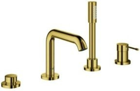 Grohe Essence Einhand-Wannenkombination mit Sprayfunktion, 4-Loch-Ausführung, Farbe Gold - Bild 1