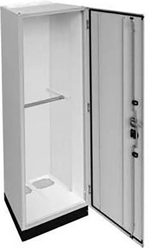 Hager Schrank aus Stahl in Lichtgrau (RAL 7035), B/T/H: 55 x 40 x 195 cm - Bild 1