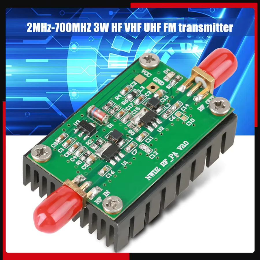 KKMOON RF Leistungsverstärker für Radio HF VHF UHF FM Sender, 2 MHz-700 MHz, 3 W, Grün - Bild 2