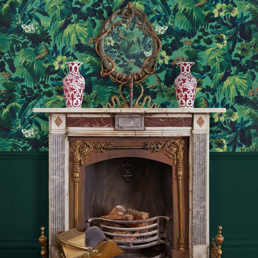 House of Hackney Tapete Limerence Malachite Green Mural mit floralem Naturmotiv, Vlies-Tapete, Breite: 540 cm, Höhe: 300 cm - Bild 1