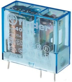 Finder Steck/Printrelais 24VDC 1W 10A Raster 3,5mm 40.31.9.024.0000 Blau - Bild 1