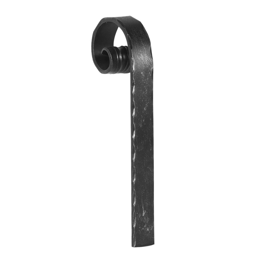 FeNau Handlauf-Endstück aus Stahl in Schwarz mit gehämmerten Kanten, Maße: B: 40 mm, H: 8 mm - Bild 2