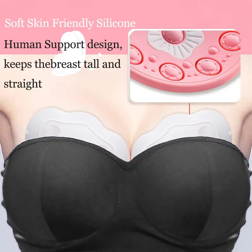 VamsLuna Elektrische Brustmassagepads mit heißer Kompresse, pink, Damen - Bild 3