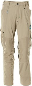 Mascot Arbeitshose mit Knietaschen und Reflexstreifen in Beige mit Cordura-Material und Stretchstoff Größe 82C52 - Bild 1