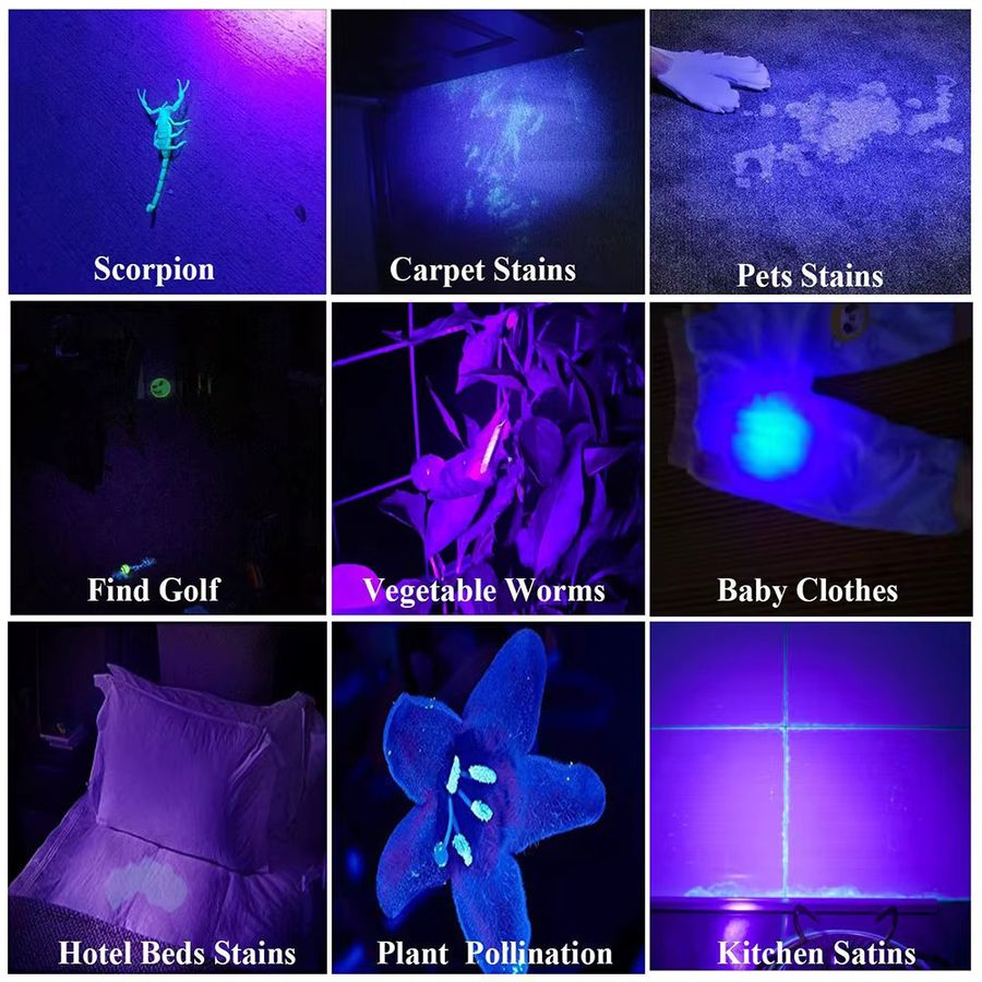 VASTFIRE Mini UV Taschenlampe 5W 365nm LED Stift Detektor für Geld Marker und Flecken in Schwarzlicht - Bild 4