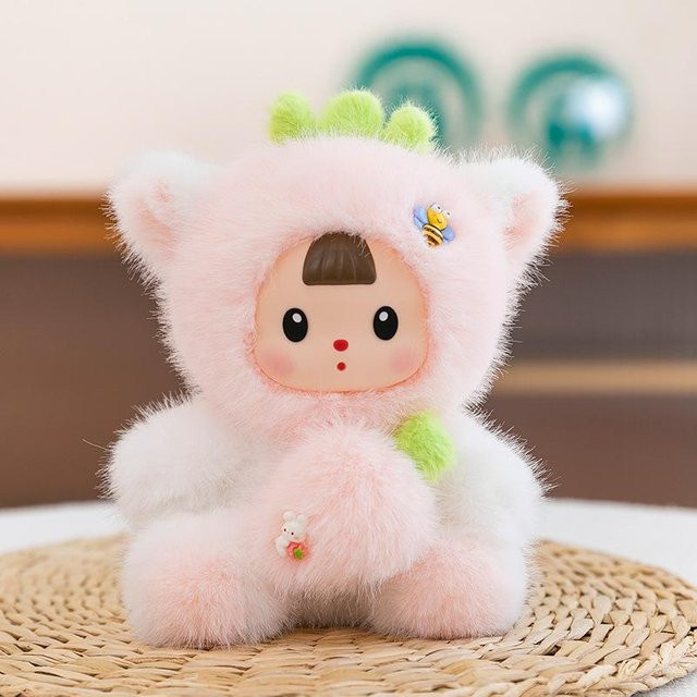Joyful toys Baby mit Silikongesicht, Plüschtier-Puppe, Dinosaurier, ab 3 Jahre - Bild 1