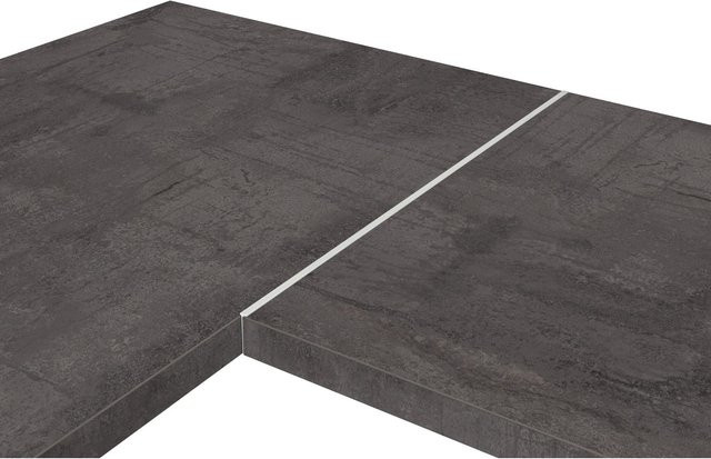 Kaindl Fugen-Eckleiste für Arbeitsplatten mit ABS-Profil und Aluminium in Silber/Grau, B: 63,5 cm, H: 3,8 cm - Bild 1