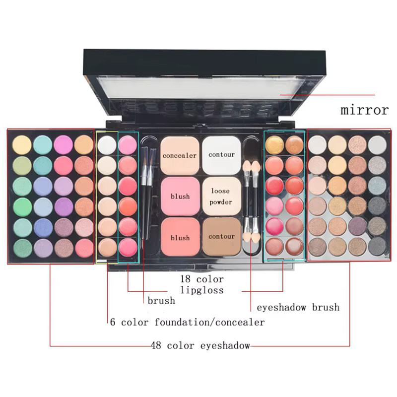 Glitzer Lidschatten Palette, Matt, Puder, Damen - Bild 2