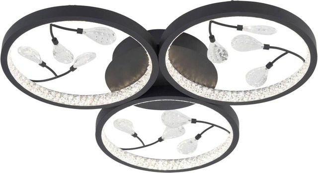 POCOline LED-Deckenleuchte Rayen in Schwarz und Sand aus Metall und Kunststoff, B: 47 cm, H: 5 cm, L: 50 cm - Bild 1