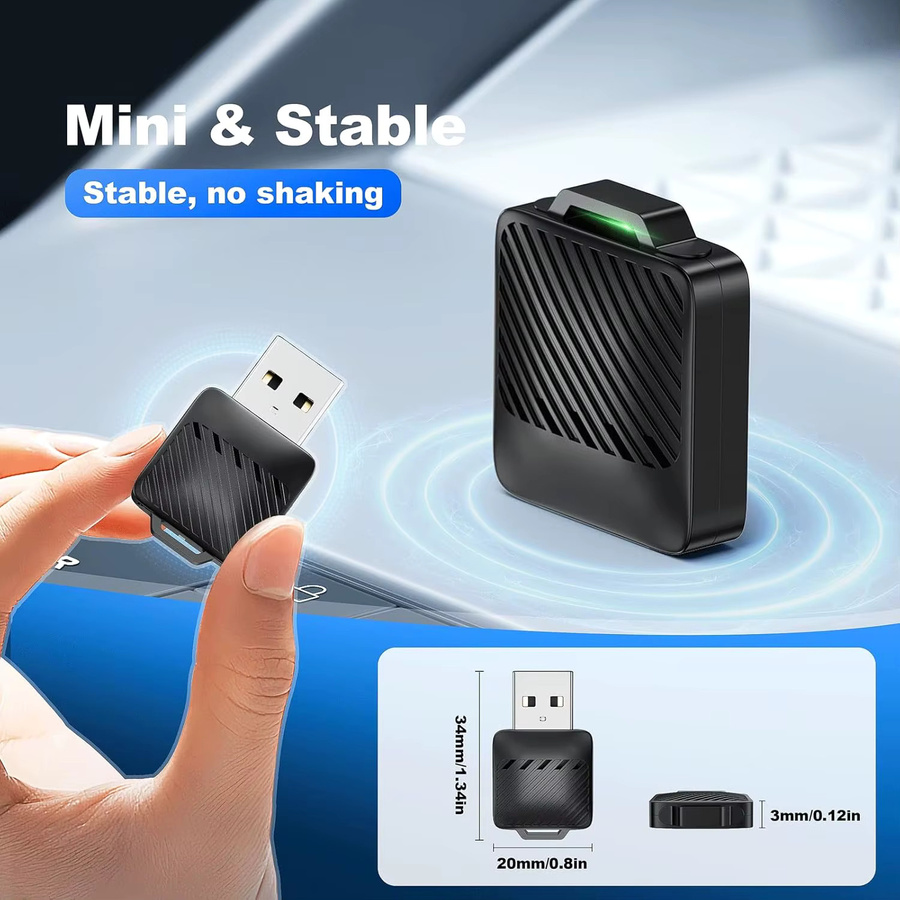 WOOBOOBOX 2026 Mini 2in1 Kabelloser CarPlay und Android Auto Adapter in Schwarz mit 5.8G WiFi für OEM Systeme - Bild 4