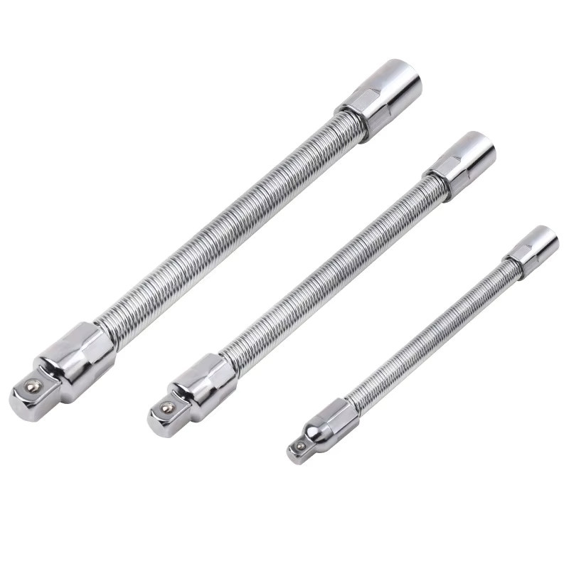 WEELEE Flexible Steckschlüsselverlängerungsstange mit biegbarem Antriebskopf in Silber, Antrieb 1/4 Zoll - Bild 7