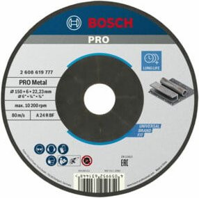 Bosch Schruppscheibe Standard für Metall, Durchmesser: 150 mm, Mehrfarbig - Bild 1